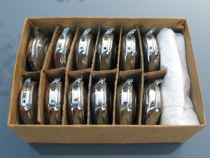 Box of 12 Landeron 4750 based watches.